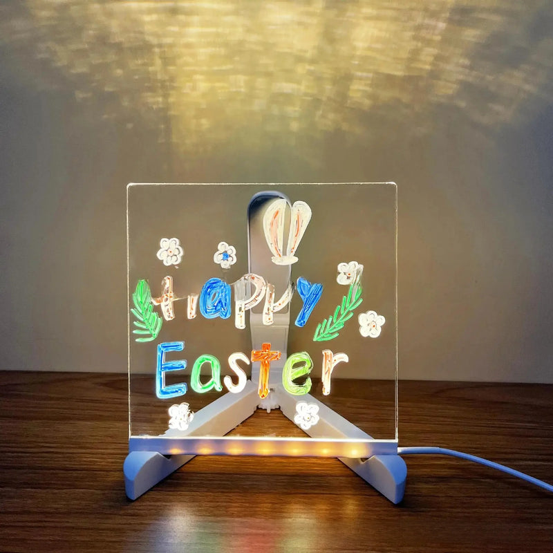 Quadro LED transparente para escrever