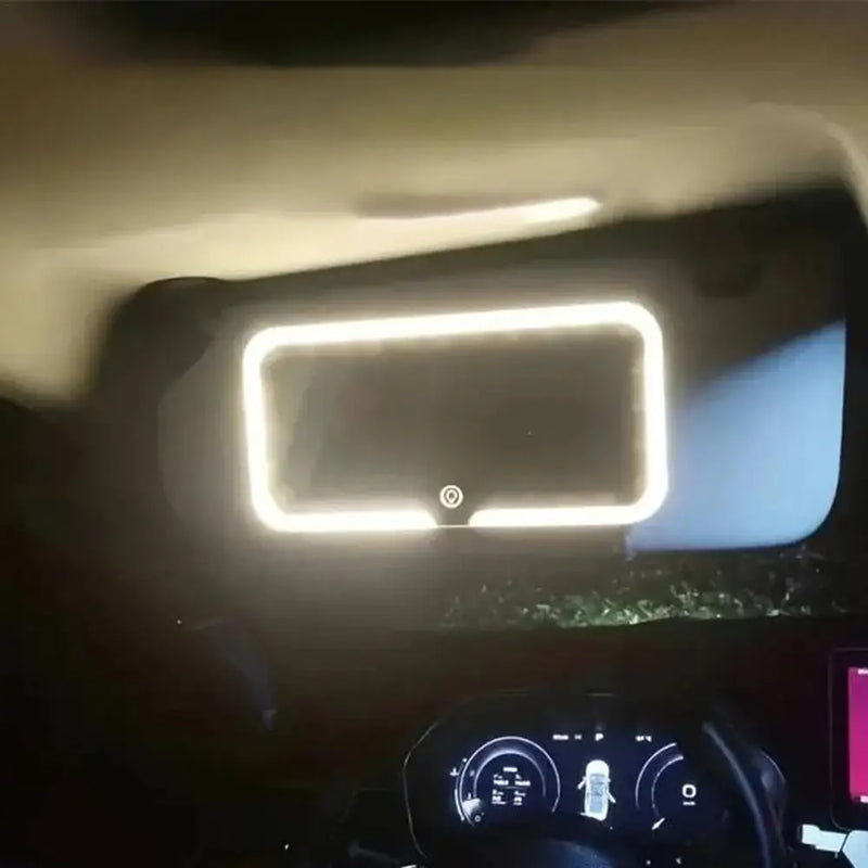 Espelho automotivo interno para retoque de maquiagem com 60 LEDs