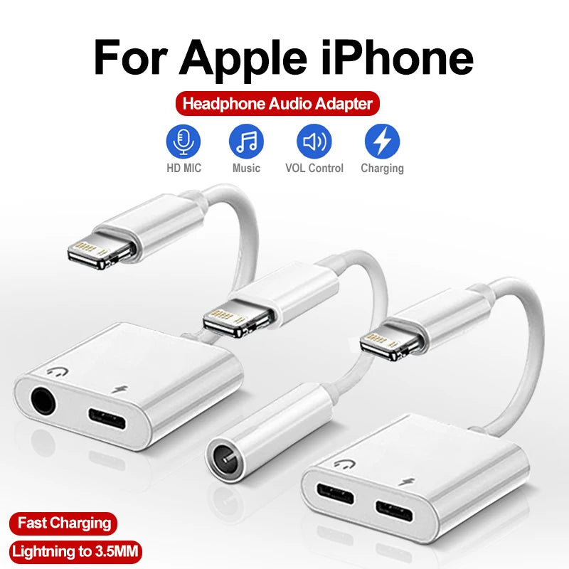 Adaptador para Iphone - Carregador & fone - Liev