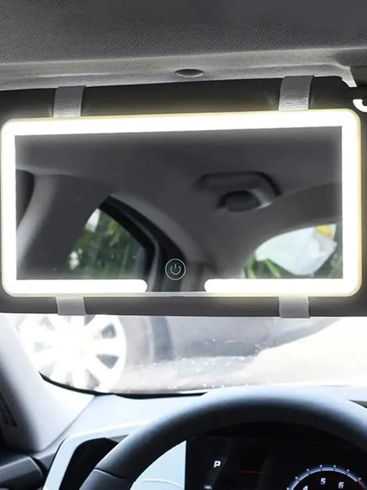 Espelho automotivo interno para retoque de maquiagem com 60 LEDs