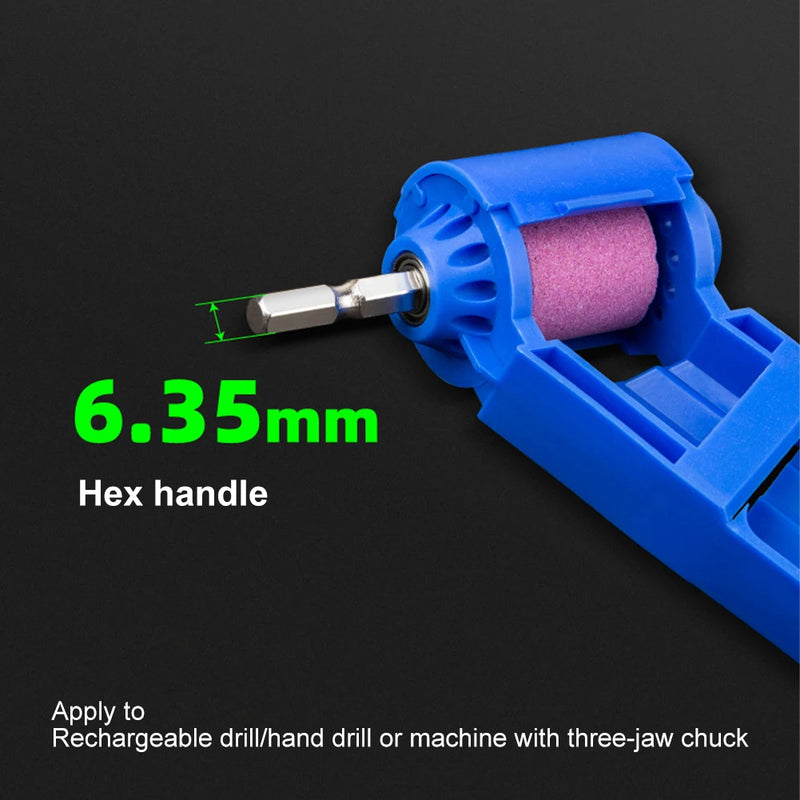 Drill Bit Sharpener Durable Labor-Saving Diamond Drill Bit Sharpening Tool with Grinding Wheel Wrench for Iron-Based Drill Bit