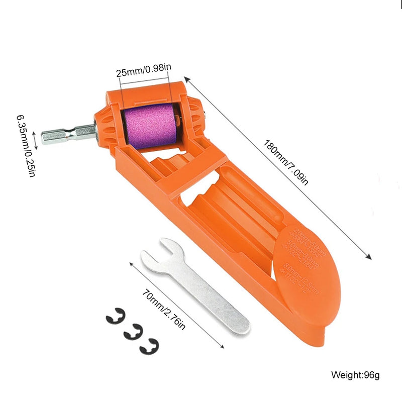 Drill Bit Sharpener Durable Labor-Saving Diamond Drill Bit Sharpening Tool with Grinding Wheel Wrench for Iron-Based Drill Bit