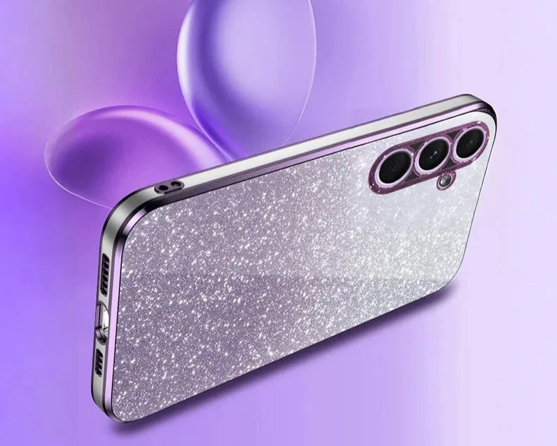 Capa luxo com glitter para celular samsung Galaxy - várias