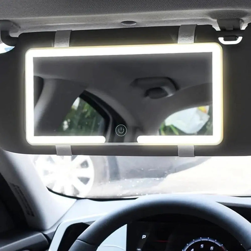 Espelho automotivo interno para retoque de maquiagem com 60 LEDs