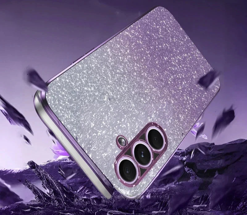 Capa luxo com glitter para celular samsung Galaxy - várias