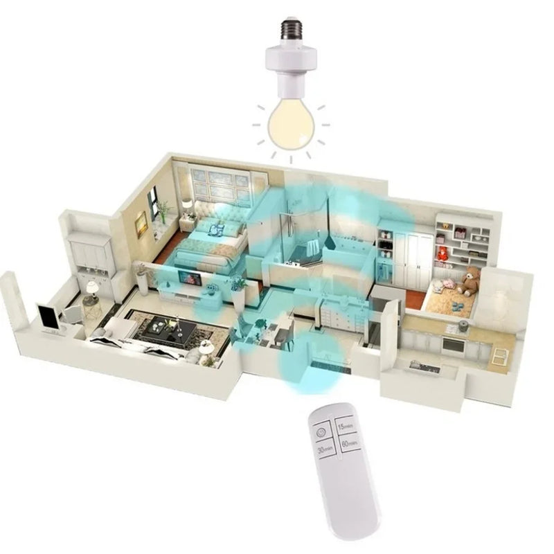 Lâmpada soquete com controle remoto 110V/220V