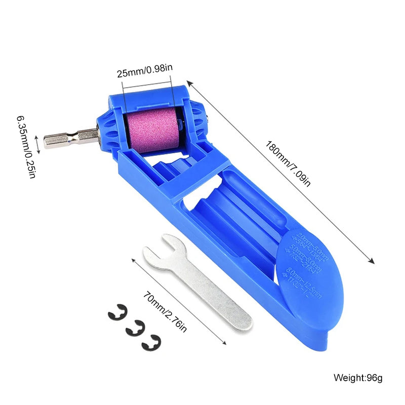 Drill Bit Sharpener Durable Labor-Saving Diamond Drill Bit Sharpening Tool with Grinding Wheel Wrench for Iron-Based Drill Bit