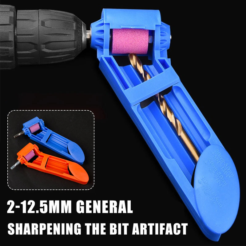 Drill Bit Sharpener Durable Labor-Saving Diamond Drill Bit Sharpening Tool with Grinding Wheel Wrench for Iron-Based Drill Bit