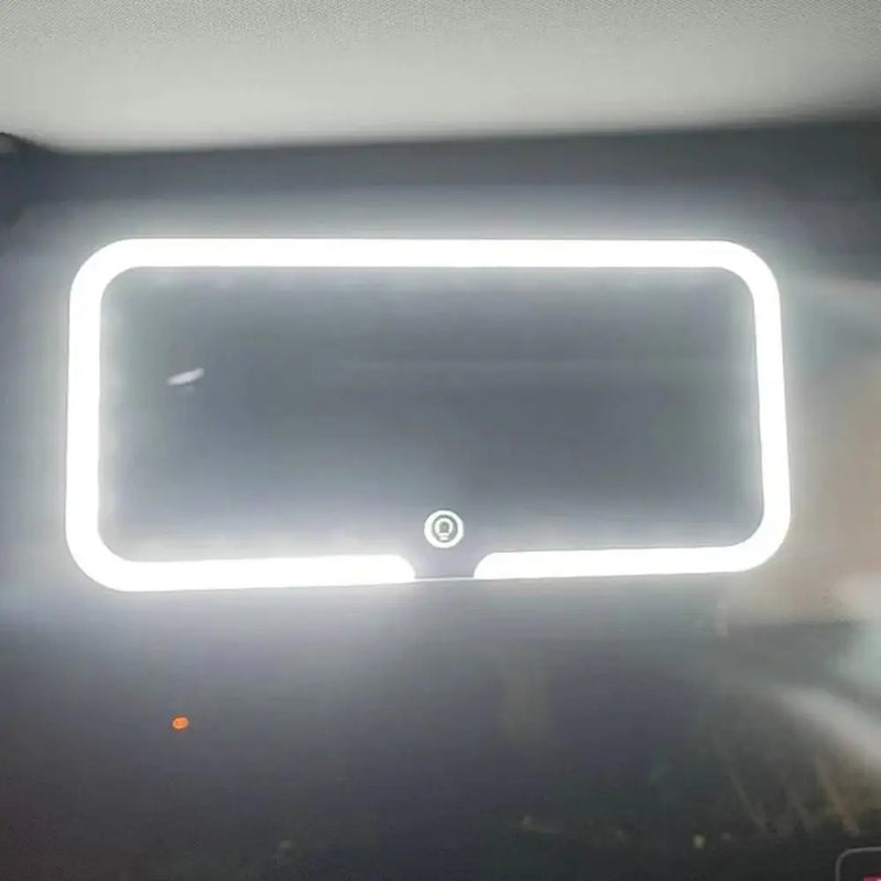 Espelho automotivo interno para retoque de maquiagem com 60 LEDs