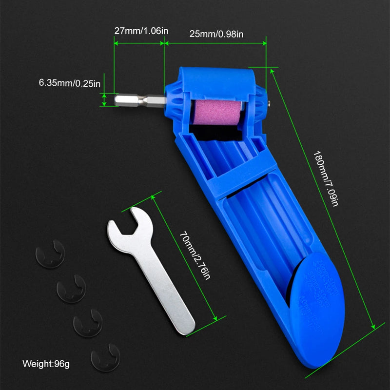 Drill Bit Sharpener Durable Labor-Saving Diamond Drill Bit Sharpening Tool with Grinding Wheel Wrench for Iron-Based Drill Bit