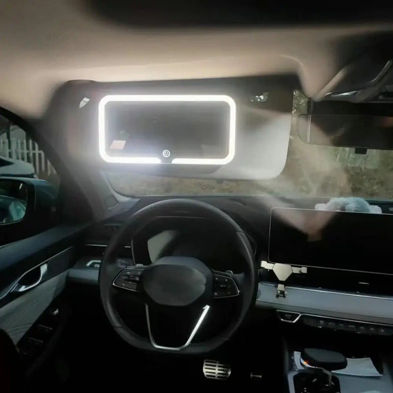 Espelho automotivo interno para retoque de maquiagem com 60 LEDs