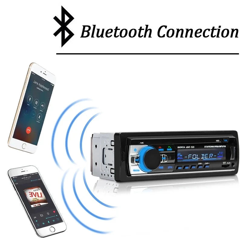 Rádio som automotivo - MP3/Player Digital/Bluetooth/FM/Aux/USB/Bluetooth