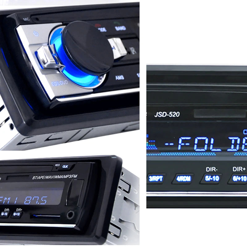 Rádio som automotivo - MP3/Player Digital/Bluetooth/FM/Aux/USB/Bluetooth