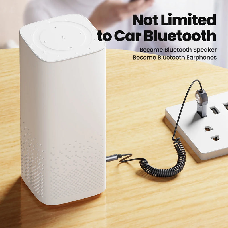 Adaptador Bluetooth para carros e diversos eletrônicos, entrada P2 e alimentação USB - TOOCKI