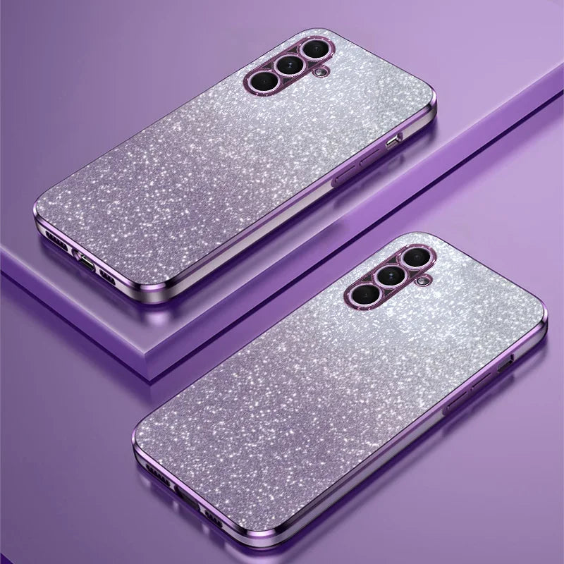 Capa luxo com glitter para celular samsung Galaxy - várias