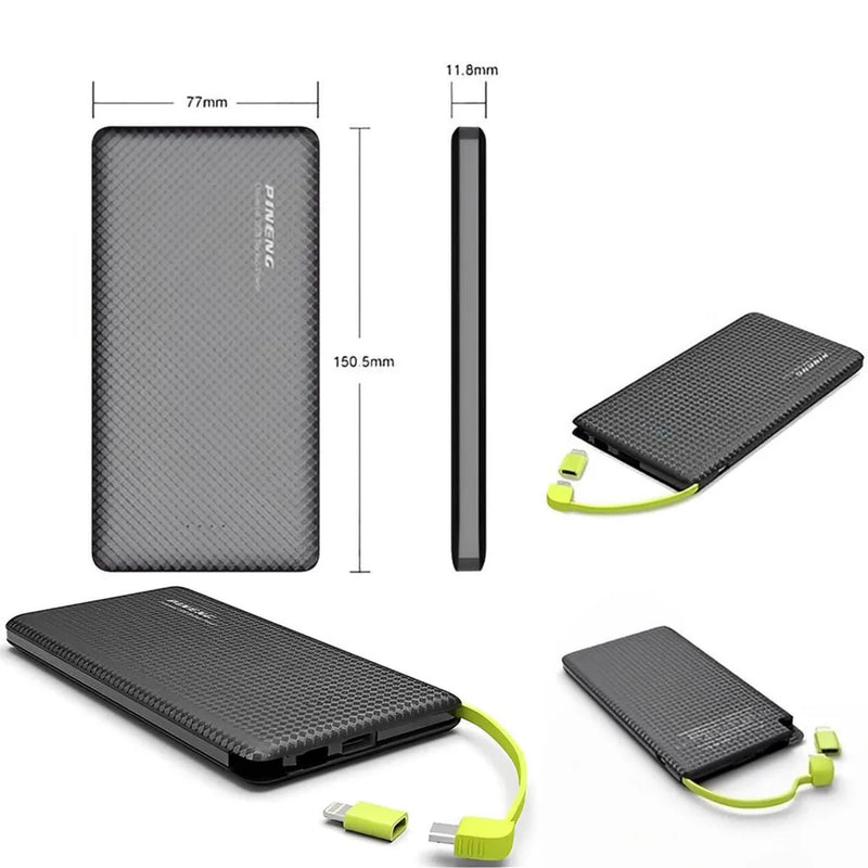 Carregador portátil - 10.000 mAh - iPhone e Android (tipo C)