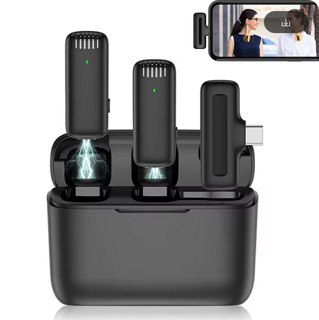 Microfone lapela sem fio - iPhone e Android