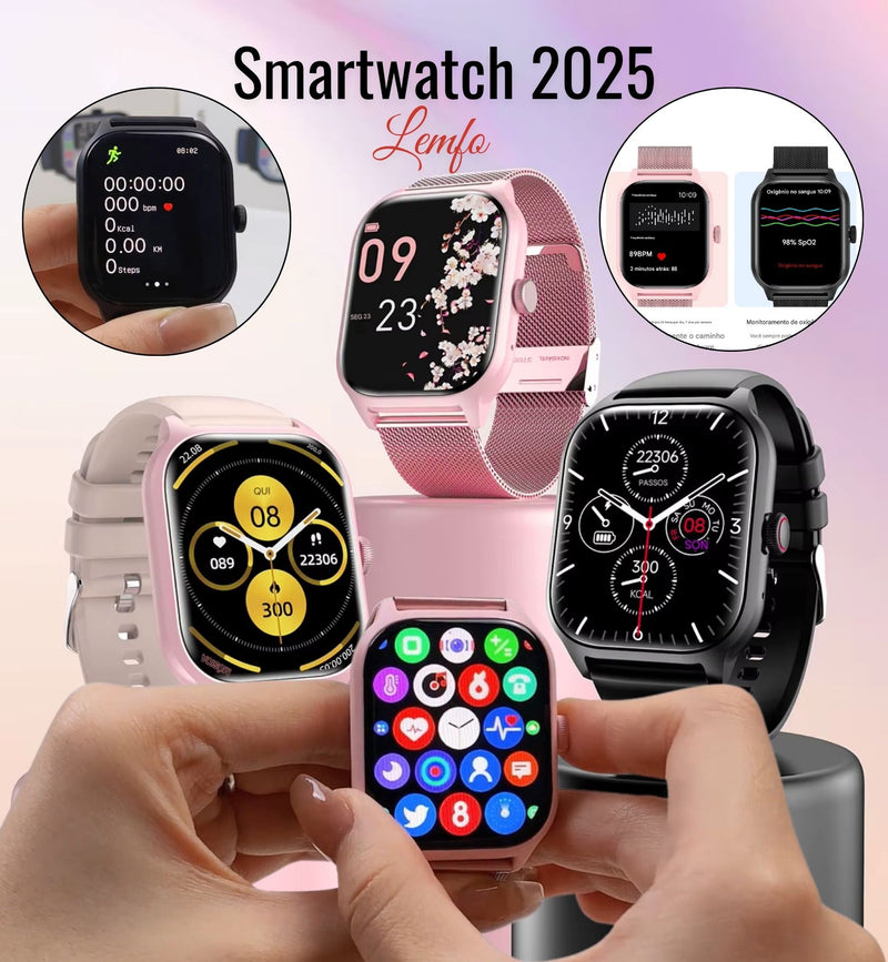 Relógio Inteligente - Smart Watch LEMFO LT10  Monitoramento de Saúde, Frequência Cardíaca, Chamada Bluetooth e Atividades para Mulheres e Homens